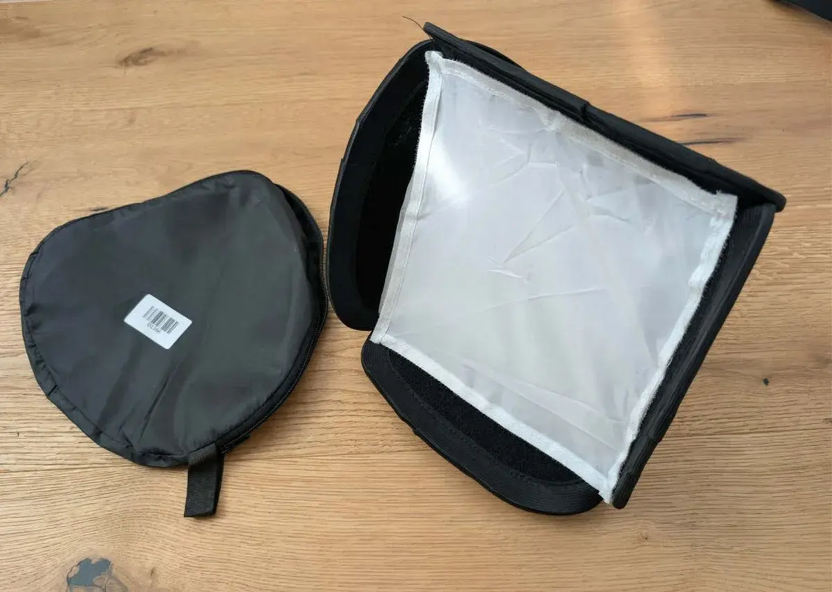 Skládací mini softbox 20x20cm pro externí blesky