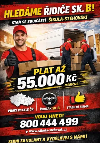 🚚 Poptávka: ŘIDIČE SK. B