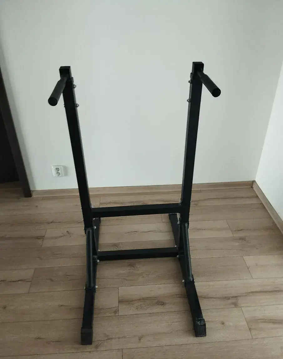 Posilovací bradla, 65 x 125 x 98 cm, černá