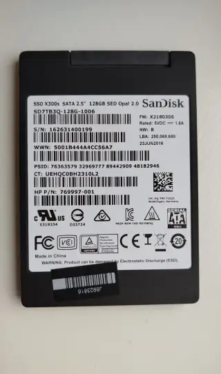 SSD Sandisk SSD X300s - 128 GB