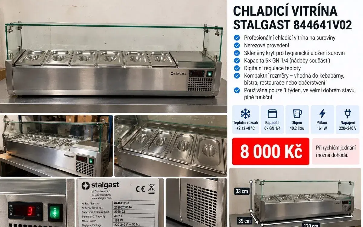 Chladicí nástavbu Stalgast 844641V02 – téměř nová