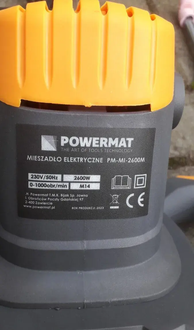 Elektrické míchadlo stavebních směsí, 2600W