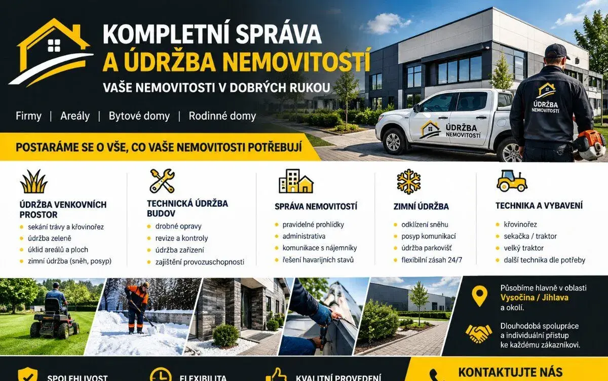 KOMPLETNÍ SPRÁVA A ÚDRŽBA NEMOVITOSTÍ – JIHLAVA A OKOLÍ