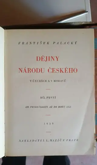 Dějiny národu českého, František Palacký
