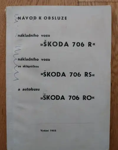 kniha Škoda 706 Návod k obsluze