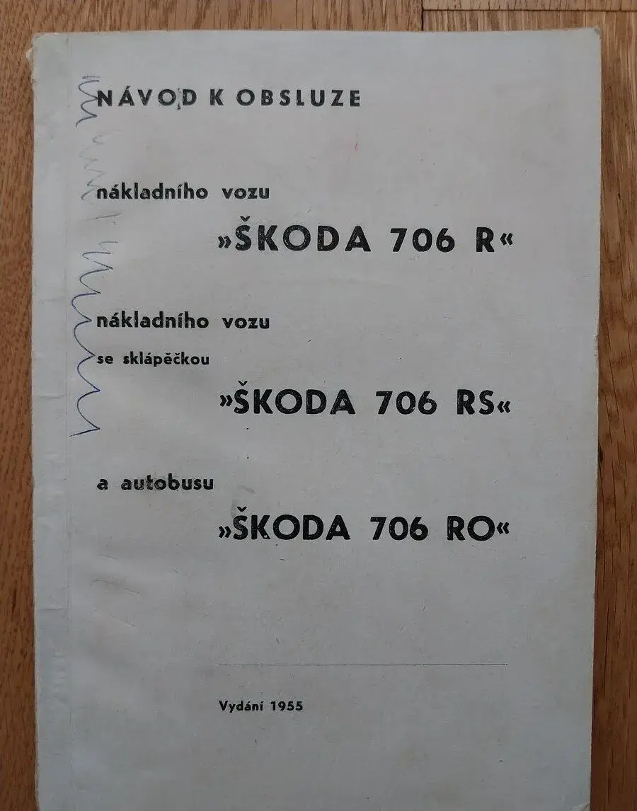 kniha Škoda 706 Návod k obsluze