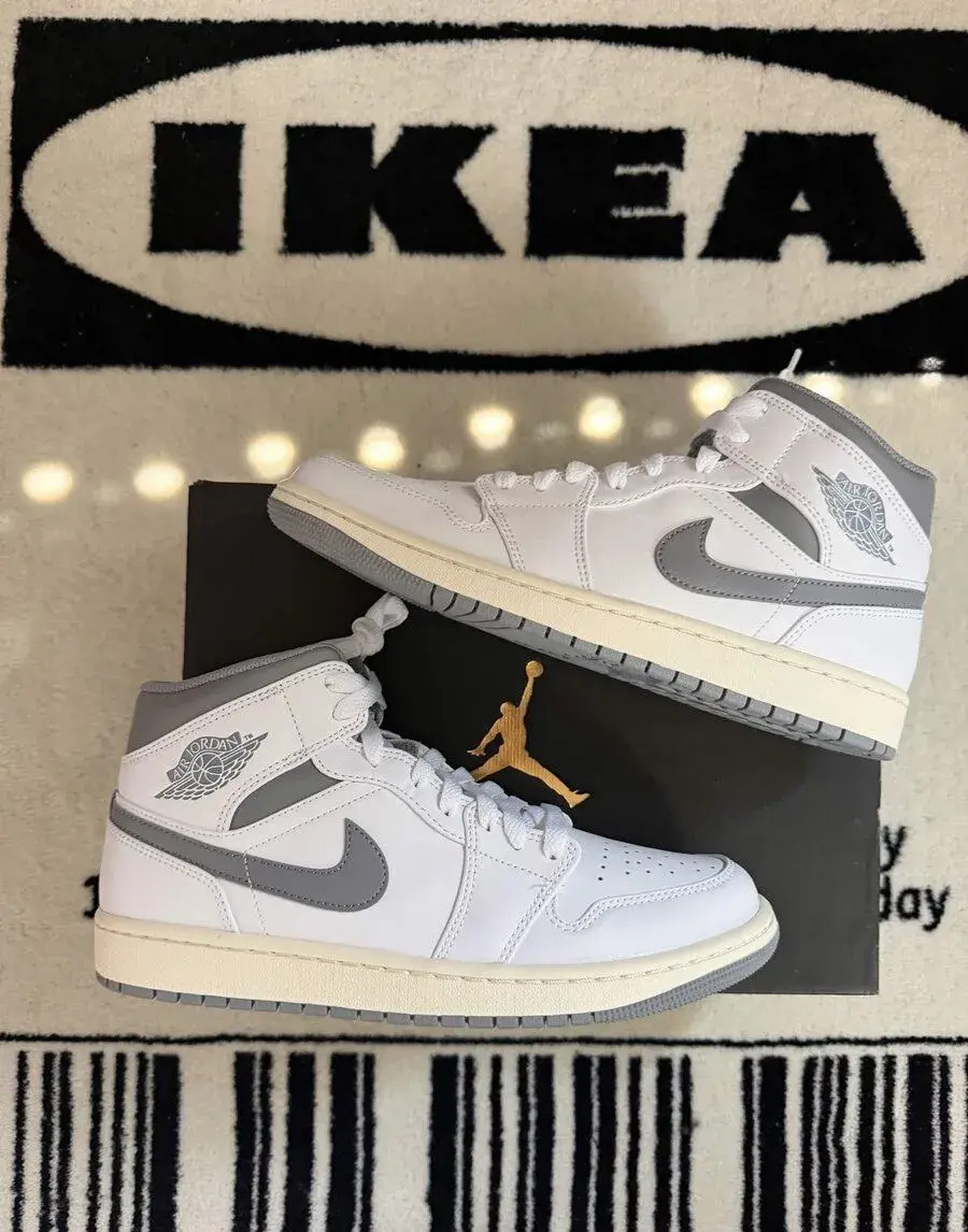 Nike Air Jordan 1 Mid Vintage Grey vel 43