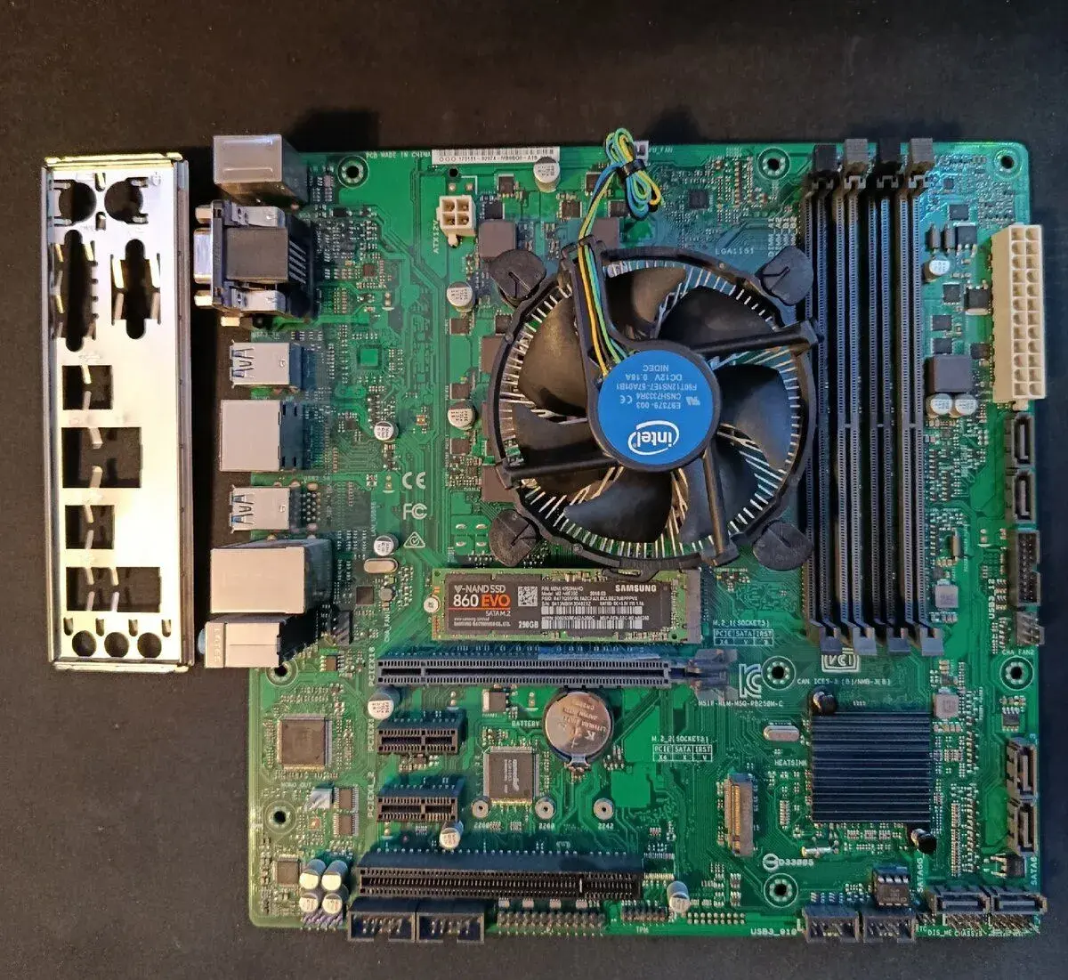Set MB ASUS B250M-C + CPU i5-7600 + 250GB M.2 SSD + chladič