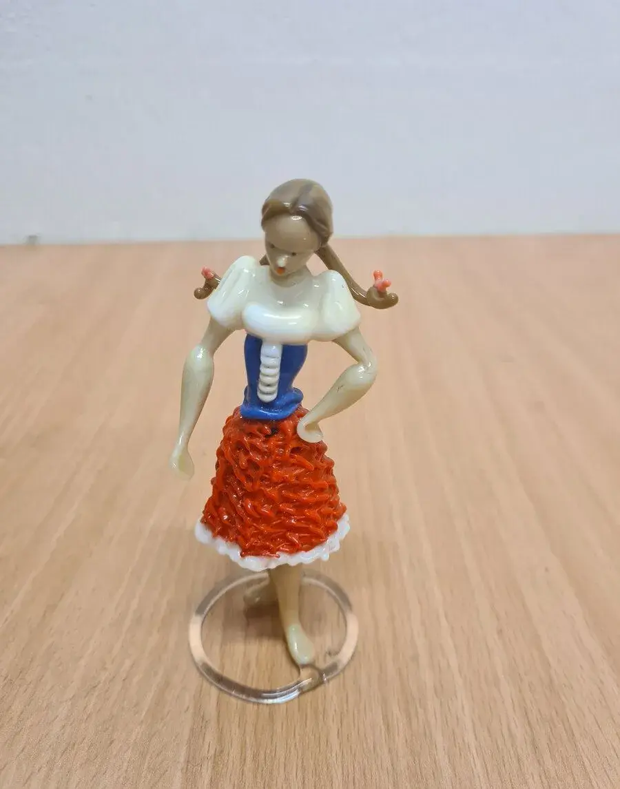 Skleněná figurka Krojovaná tanečnice - Jaroslav Brychta, ŽBS