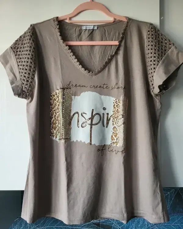 Nová halenka, pletené vsadky, velikost 42/44