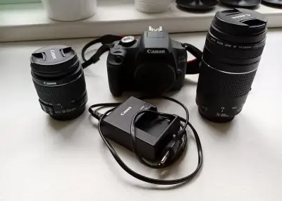 Canon EOS 2000D + 2x objektiv + 256GB karta (TOP stav)