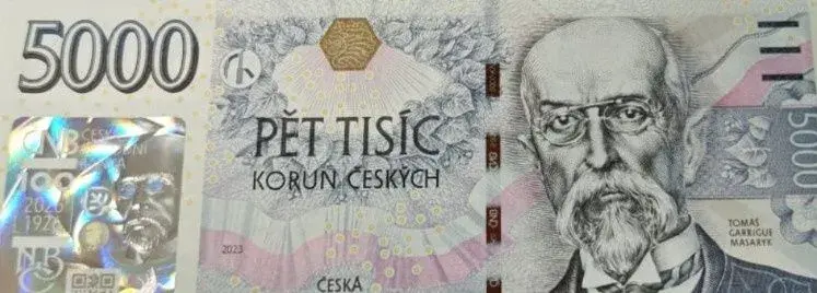 bankovka 5000 kč s přítiskem od Čnb