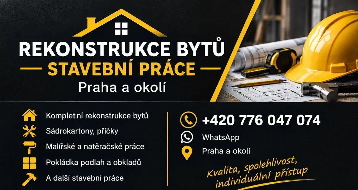 Rekonstrukce bytu á další stavební práce