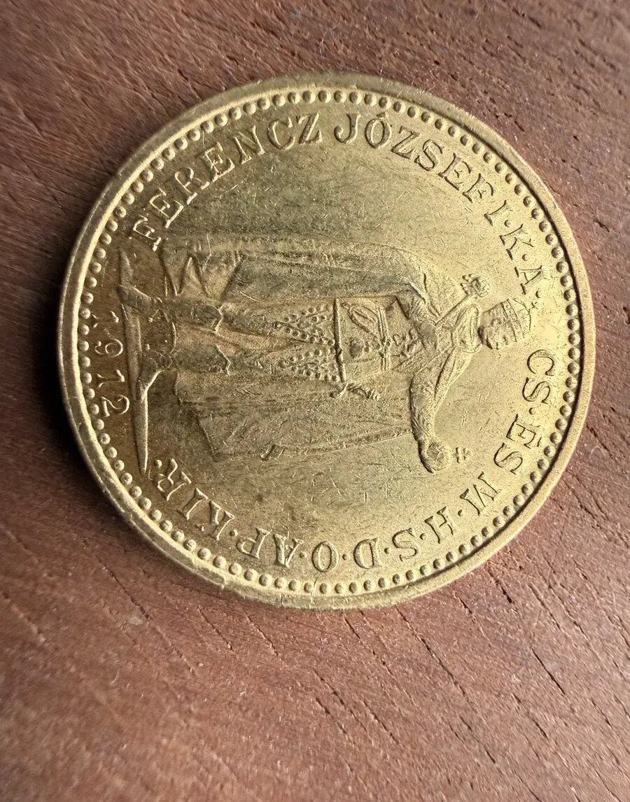 Zlatá mince 20 corona Uherská ražba