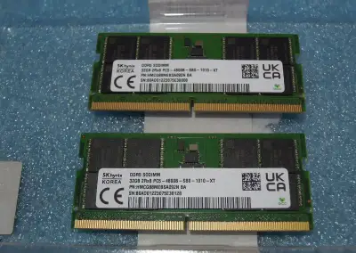 RAM paměť 64GB KIT 2x32GB PC5 DDR5 4800MHz SoDimm SK Hynix