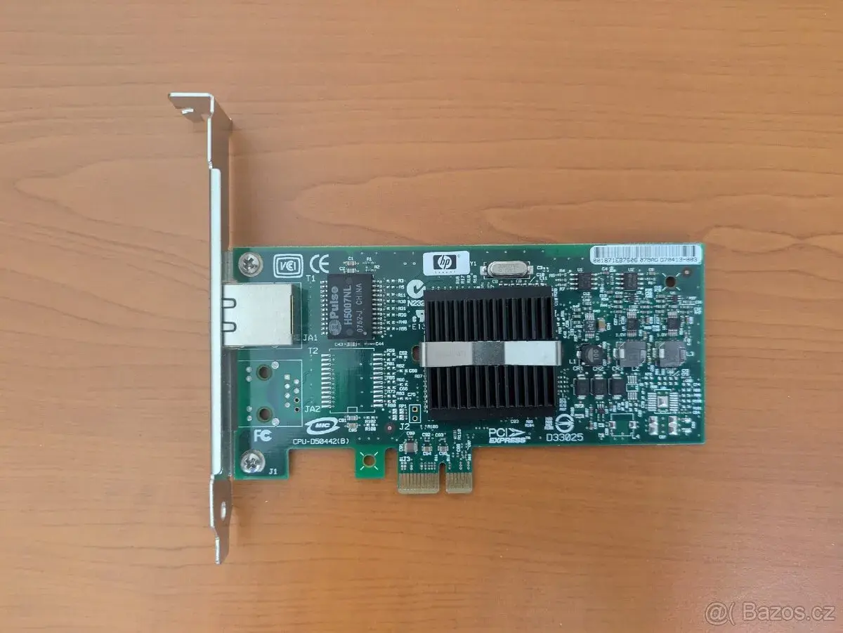 Síťové karty HP NC110T, Intel, 3Com, PCI, PCIe atd.