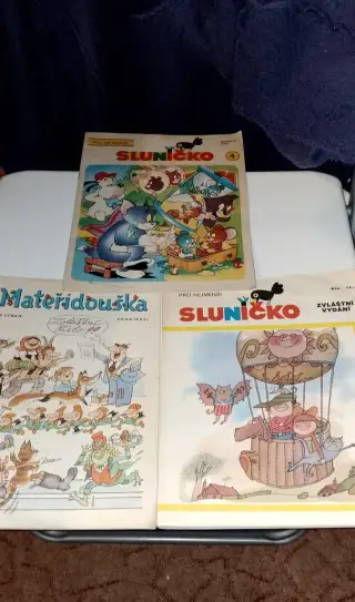 Mateřidouška knížka1983,sluničko speciál 1988 cena 200kč