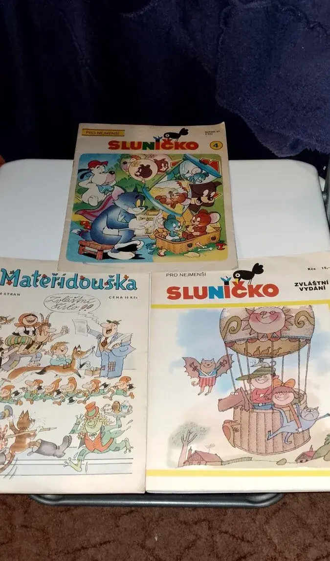 Mateřidouška knížka1983,sluničko speciál 1988 cena 200kč