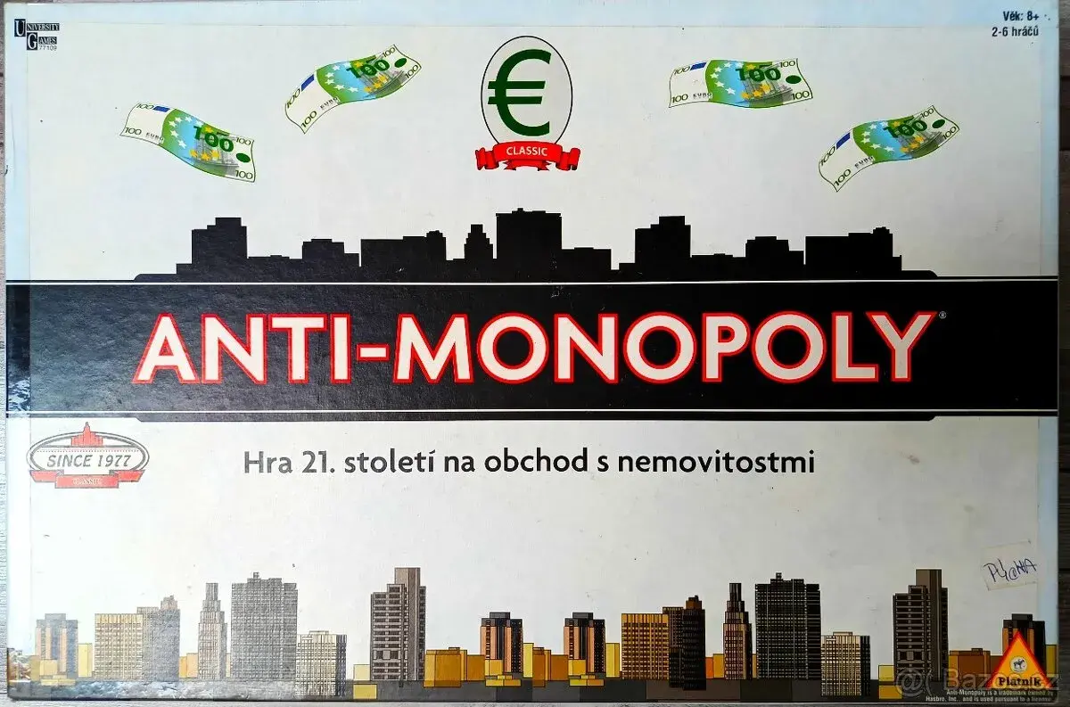 Desková hra Anti-Monopoly (kompletní)