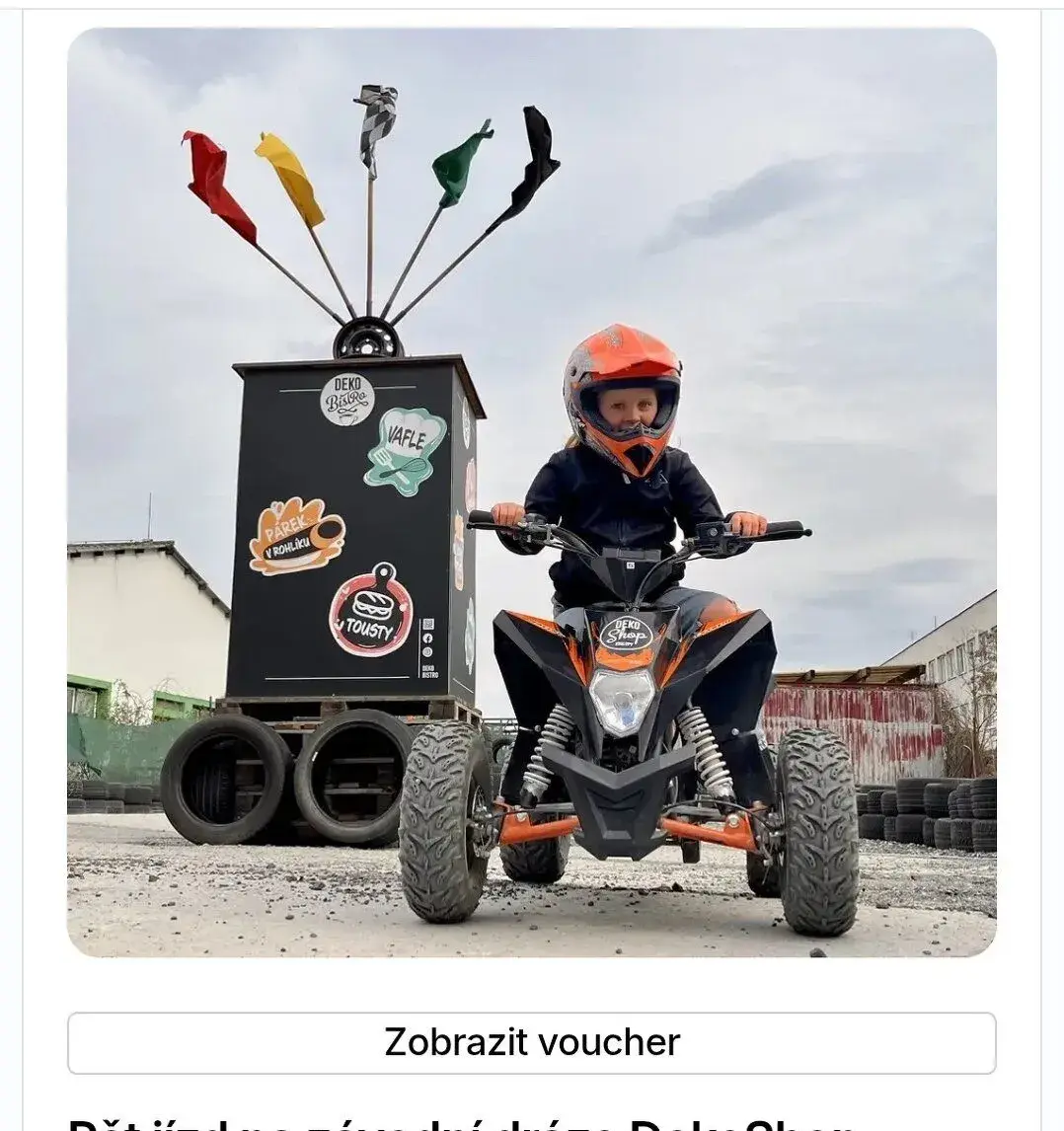 Dětská závodní dráha: 5 x čtyřkolka/buggy -Kralupy n/Vltavou