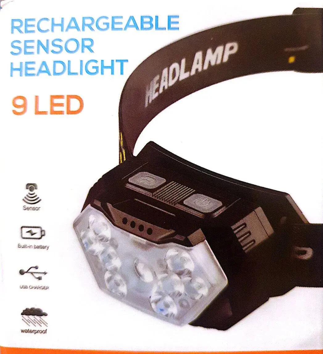 Čelovka LED, USB nabíjení, 1000 lumen, nová nepoužitá