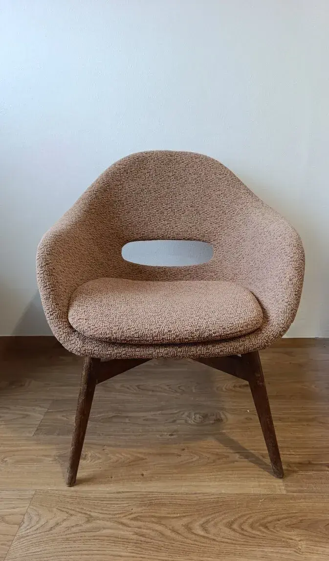 2× RETRO KŘESLO MIROSLAV NAVRÁTIL – původní stav