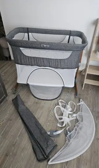 MoMi 4v1 SMART BED gray + BabyMatex Nepromokavé prostěradlo