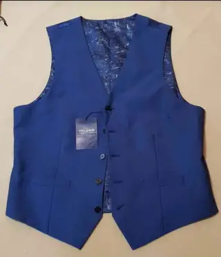 Pánská modrá vesta T.M. Levin vel. 43R