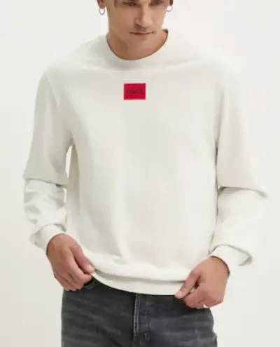 HUGO BOSS WHITE PÁNSKÁ STYLOVÁ MIKINA M