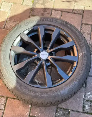Alu kola Platin P86 FullBlack + pneumatiky Continental