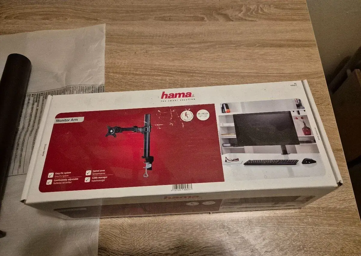 Držák na jeden monitor Hama až 27"