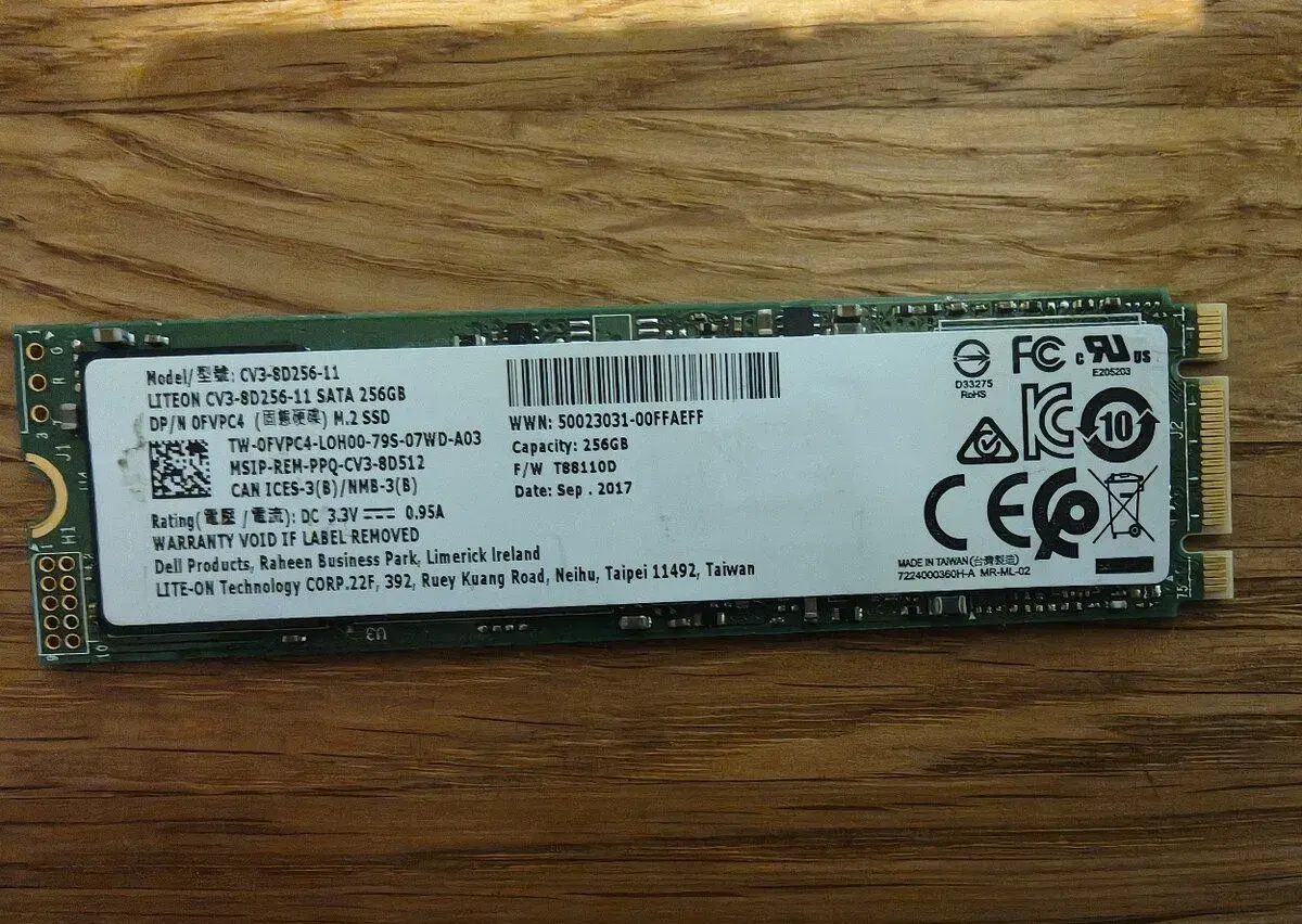 M2 Sata SSD Lite-on 256 Gb