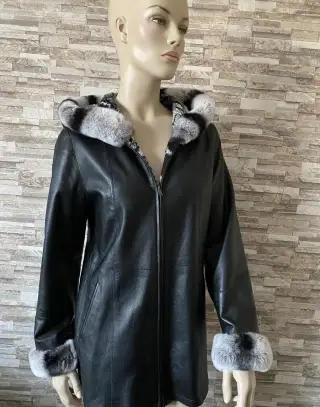 Nová kožená oboustranná bunda S/M