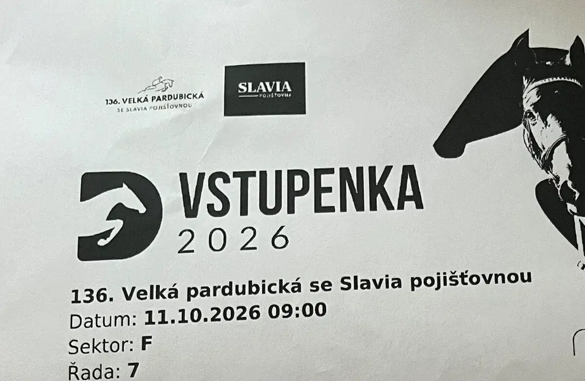 2 vstupenky na Velkou pardubickou