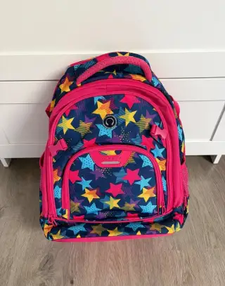 Batoh Safety růžový s hvězdami
