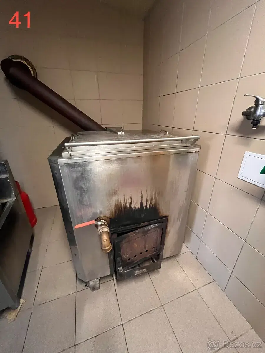 Zavařovací kotel 150 l dvouplášť olej/dřevo