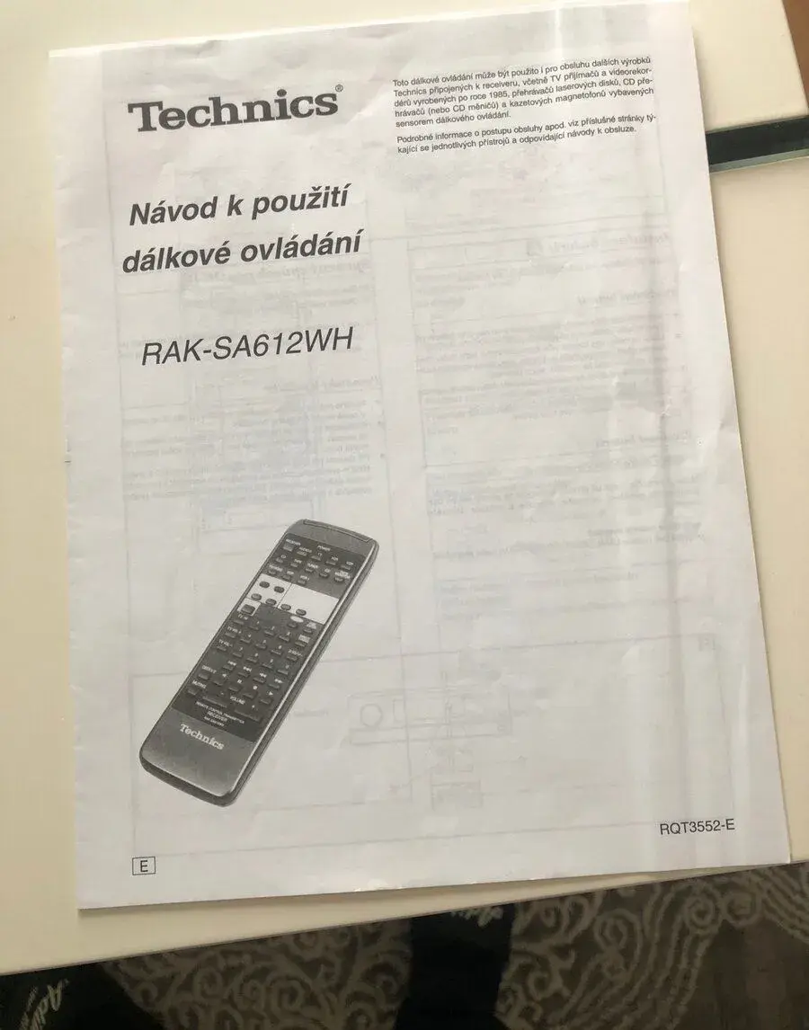 Návody a ilustrace k Technics