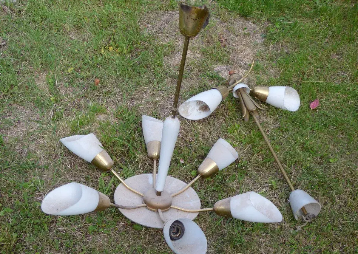 Staré lustry 50 léta + lampička Lidokov