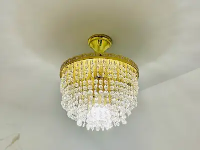Křišťálový lustr, délka 50 cm