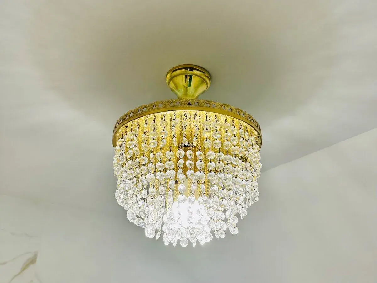 Křišťálový lustr, délka 50 cm