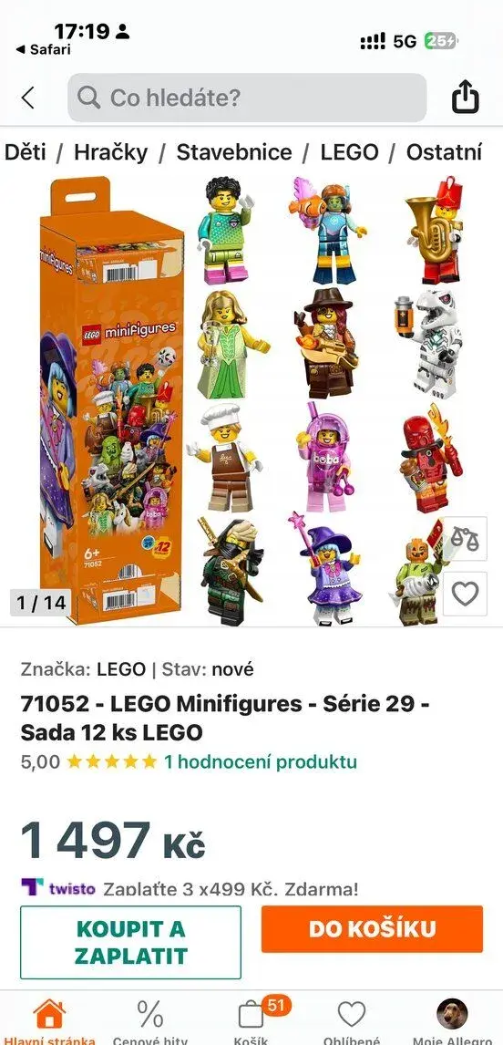 71052 - LEGO Minifigures - Série 29 - Sada 12 ks LEGO