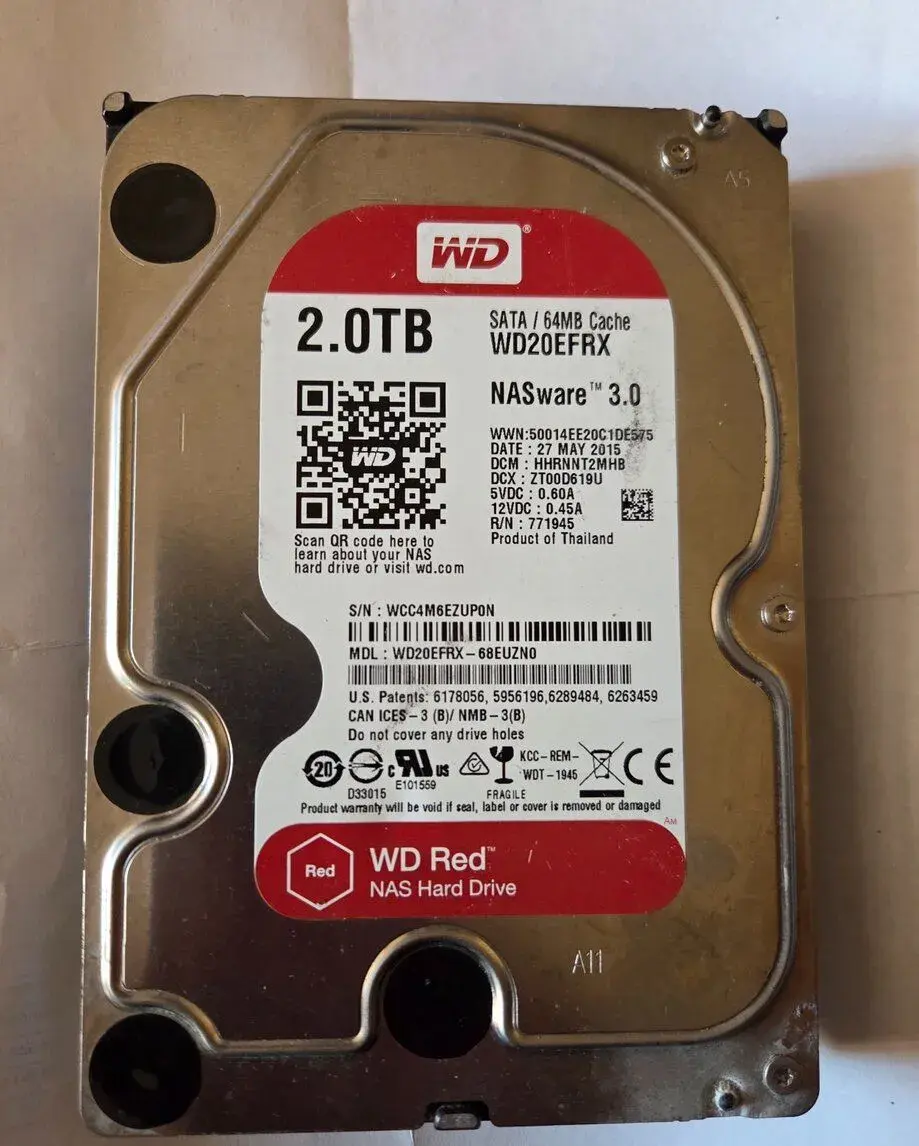 HDD WD RED 2TB WD20EFRX