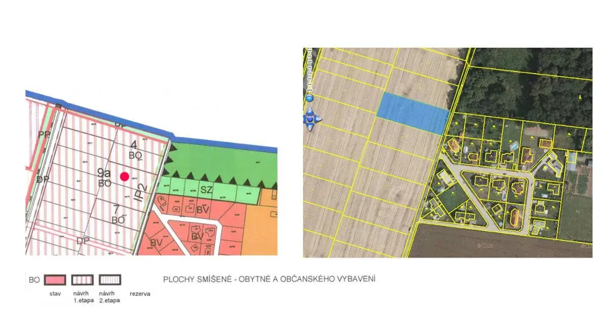 Stavební pozemek 3096m2 Hovorčovice Praha Východ