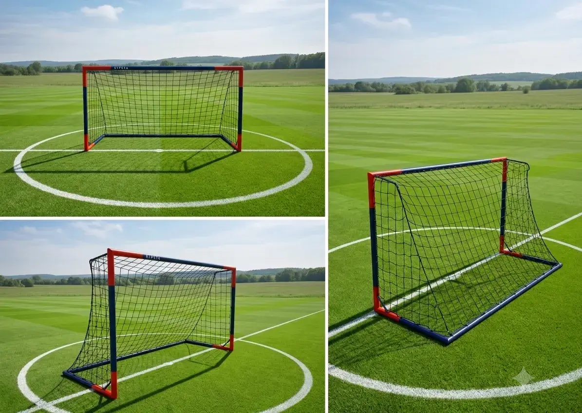 Set: Skládací branka Kipsta + 2x kvalitní síť (2,2x4,2m a no