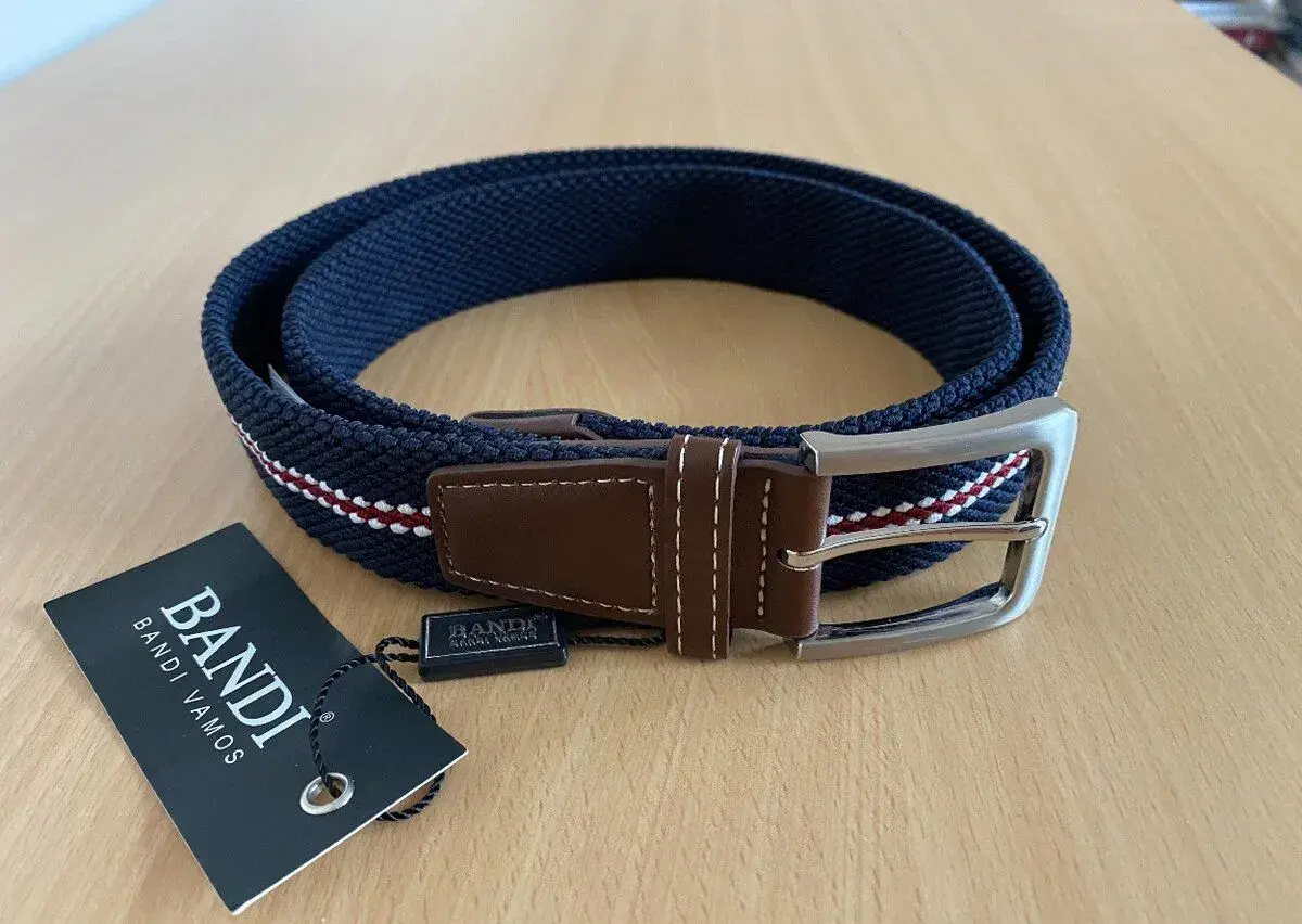 Nový pánský pružný opasek BANDI - L/XL, s pruhy