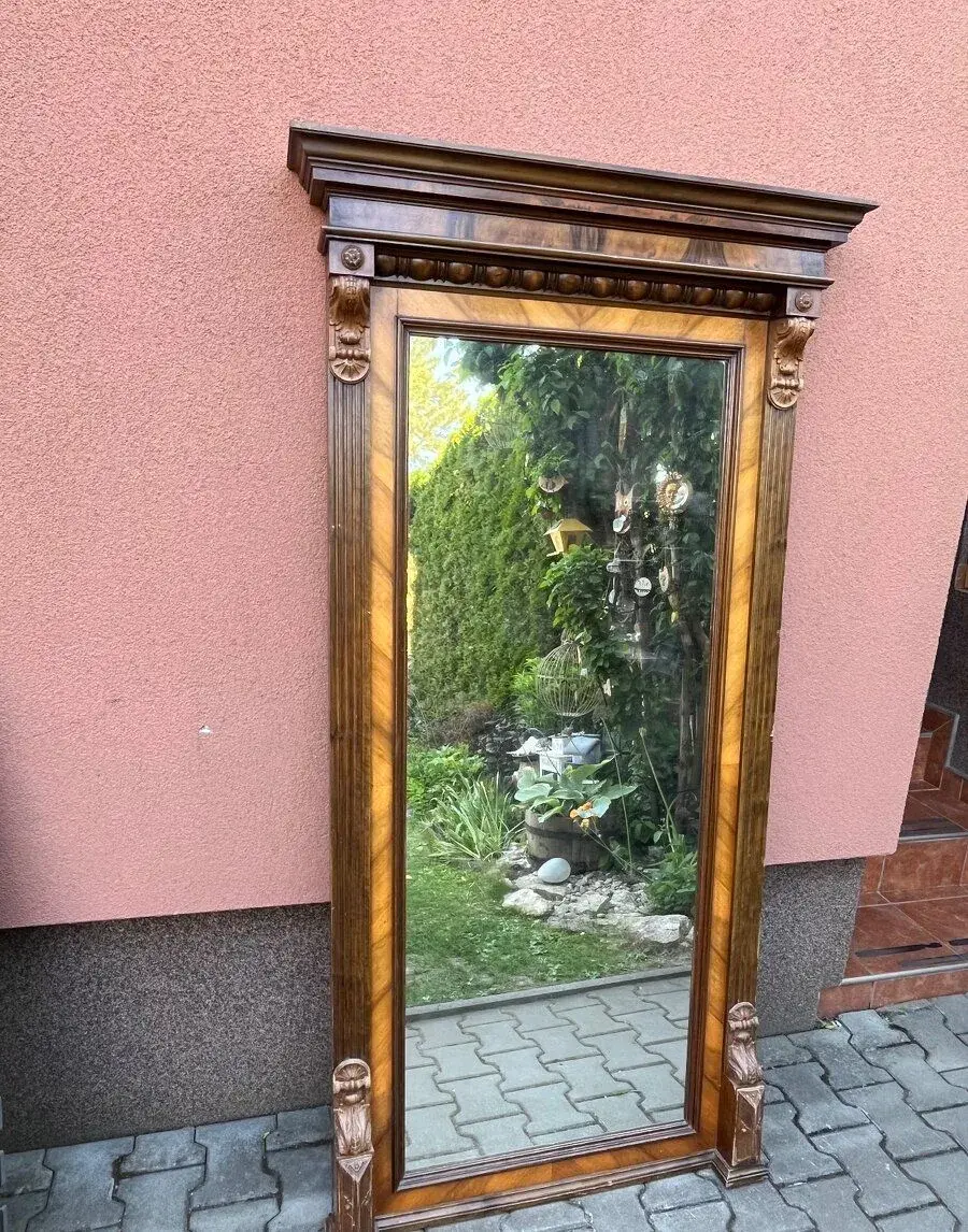 Zrcadlo v dřevěném rámu 180x 83x 14 cm