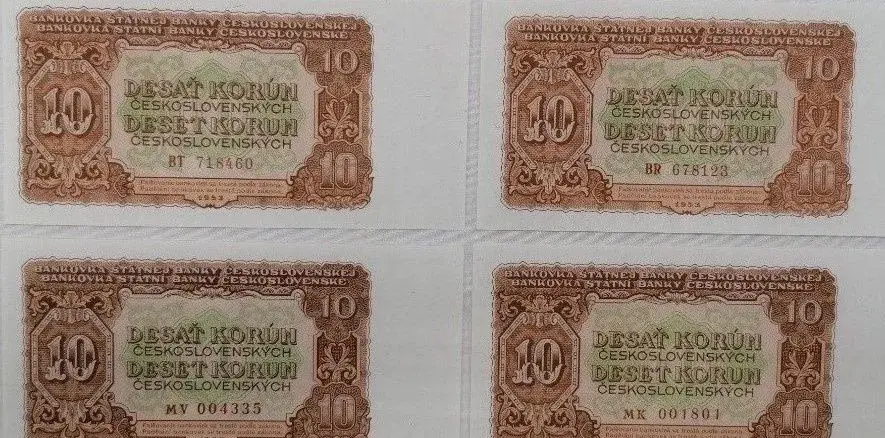 10korun Československých 1953 UNC