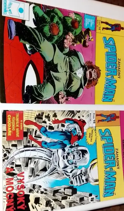 Spider man komiksy č.14 a č.16.1kus 190kč,jako nové