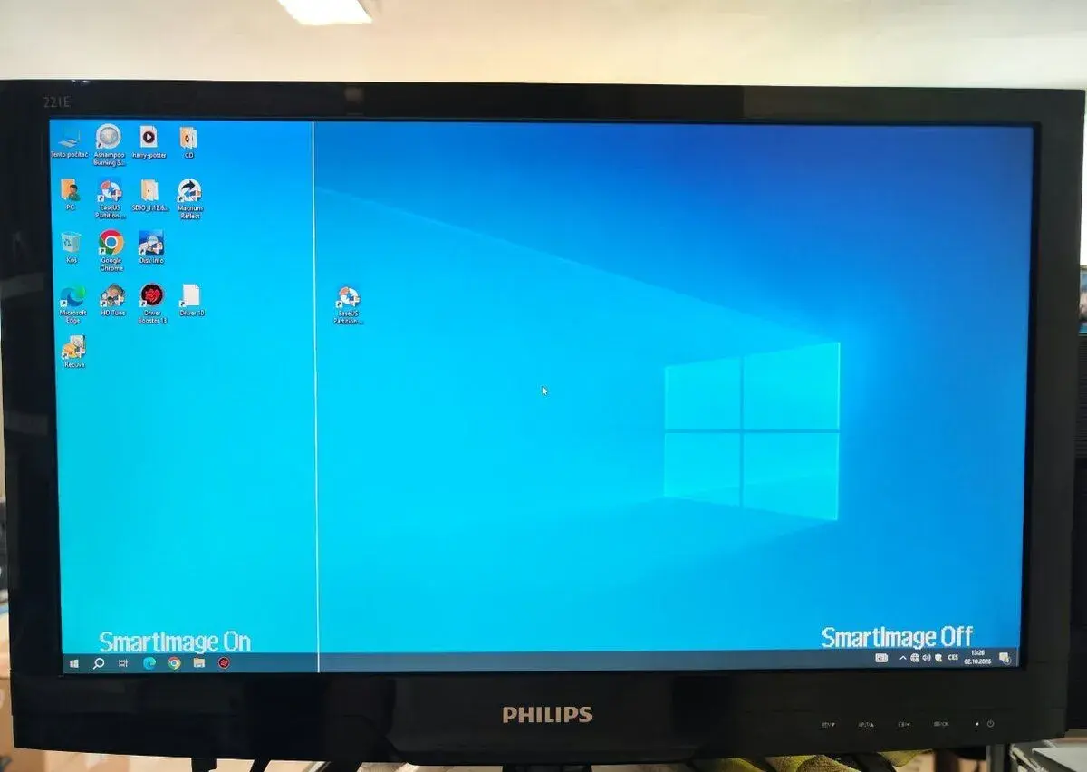 Monitor LCD 22" Philips 221E, pruh a nefunkční ovládání