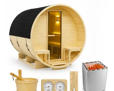 sudová sauna pro 2-6 osob 220 × 240 CM , el. kamna 12 kW